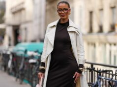 Combine com estilo: estes vestidos de suéter midi que favorecem a figura custam apenas US $ 20 HAMBURGO, ALEMANHA - 16 DE OUTUBRO: Cherifa Akili é vista usando um minivestido suéter largo de malha bege com textura de caxemira macia e felpuda de Aylin Koenig; lenço de malha creme em uma mistura fofa de mohair de Aylin Koenig; botas de couro com relevo de cobra na altura do joelho em padrão de réptil cinza e preto com bico pontudo da Arket; uma bolsa Kelly estruturada em dois tons com corpo de couro preto estruturado, detalhes frontais em lona de linho creme e detalhes dourados da Hermès; óculos de sol pretos em acetato angular com formato olho de gato e aro grosso da Phoebe Philo; seu cabelo está penteado para trás em um coque baixo com repartição ao meio em 16 de outubro de 2025 em Hamburgo, Alemanha. (Foto de Moritz Scholz/Getty Images)