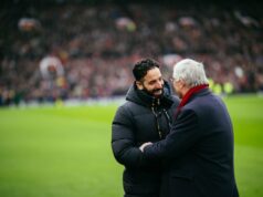 ‘Começar a entrar em pânico’… Wes Brown relembra tática de Sir Alex Ferguson que Ruben Amorim deve adotar totalmente no Man Utd – opinião Ruben Amorim comemora em Old Trafford