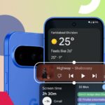 Google Pixel 10 Pro sentado em uma fonte