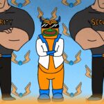 Ilustração de uma criptomoeda de moeda Bitcoin de ouro.