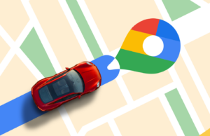 Como uso o Google Maps para tornar meu deslocamento diário livre de estresse Google Maps na tela do telefone mostrando o recurso de navegação