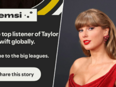 Conheça a garota de 13 anos que diz ser a melhor ouvinte de Taylor Swift no Spotify Emma Wood e suas recordações de Taylor Swift.