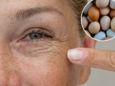 Consumir essa parte estranha dos ovos pode deixar seu cabelo mais grosso – e reduzir pés de galinha: estudo Um close de uma pilha de ovos de galinha orgânicos crus, frescos da fazenda, em vários tons de marrom, branco e azul.