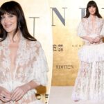Dakota Johnson impressiona com renda branca transparente no Red Sea International Film Festival