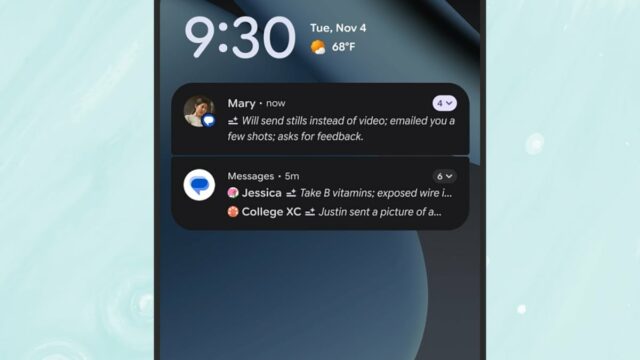 Resumos de notificação de IA do Android 16