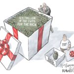 Desenho animado: presentes de Natal