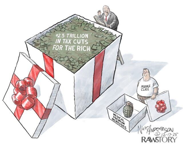 Desenho animado: presentes de Natal
