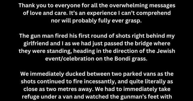 Designer australiano forçado a se esconder embaixo da van enquanto Designer australiano forçado a se esconder embaixo da van enquanto atiradores de Bondi 'circulavam'