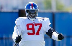 Dexter Lawrence adicionado ao longo relatório de lesões dos Giants antes da Semana 15 O tackle defensivo do New York Giants, Dexter Lawrence II, durante o treino de futebol, sexta-feira, 19 de setembro de 2025, em East Rutherford, NJ