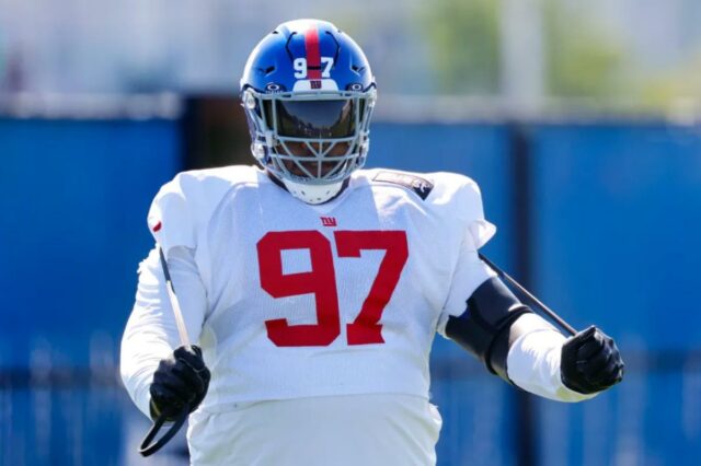Dexter Lawrence adicionado ao longo relatório de lesões dos Giants O tackle defensivo do New York Giants, Dexter Lawrence II, durante o treino de futebol, sexta-feira, 19 de setembro de 2025, em East Rutherford, NJ