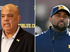 Diretor Atlético de Michigan divulga rumores ‘falsos’ sobre Sherrone Moore Gettyimages-2181271875 Sherrone Moore, outubro de 202