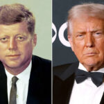 Equipes de Jim WATSON / AFP via Getty Work adicionam o nome de Donald Trump ao Centro John F. Kennedy de Artes Cênicas em 18 de dezembro de 2025