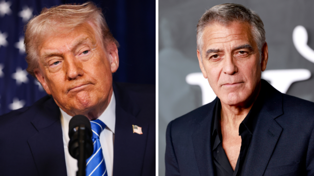 Donald Trump zomba de George e Amal Clooney como 'os piores prognosticadores políticos de todos os tempos' após se mudarem para a França
