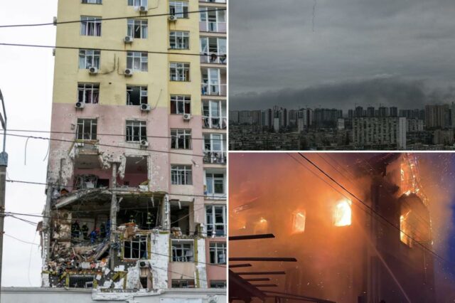 Drones e mísseis russos atacam a Ucrânia antes da reunião de Zelensky com Trump
