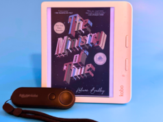 É melhor a Amazon tomar cuidado porque o novo e-reader remoto da Kobo é demais O Kobo Remote em um fundo azul