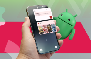 É quase impossível usar widgets de tela de bloqueio no Pixel 10 com o Desbloqueio facial ativado Google Pixel 10 encostado em algumas flores cor de rosa