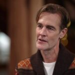 James Van Der Beek e Craig Melvin no rancho de Van Der Beek no Texas.