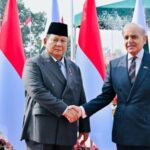 Elogios de Prabowo após ser recebido em um caça a jato no Paquistão