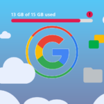 Um homem encostado em um smartphone com ícones de alguns aplicativos de armazenamento em nuvem