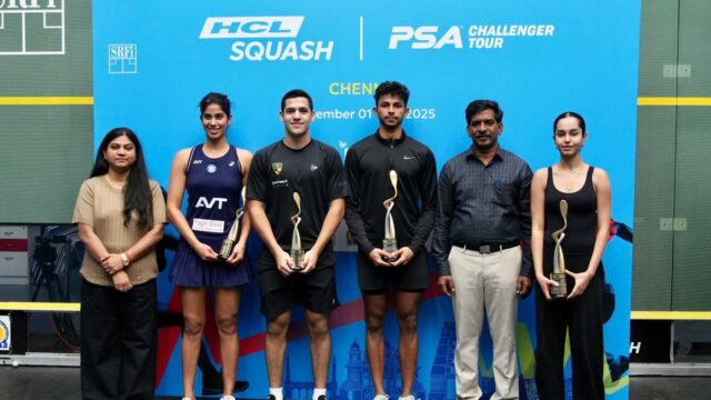 Encerramento esportivo indiano, 5 de dezembro: Senthilkumar e Anahat emergem campeões no Squash Indian Tour
