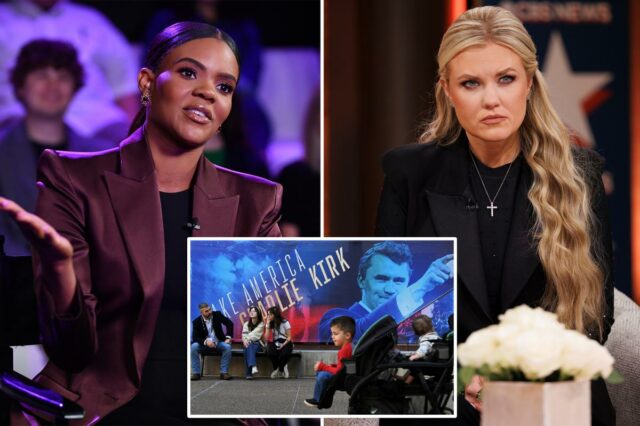 Erika Kirk faz sua estreia no AmericaFest depois que comentários preparados desaparecem misteriosamente e ataca Candace Owens
