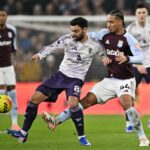 Bruno Fernandes em ação contra o Aston Villa