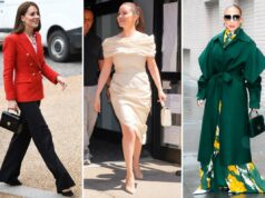 Esta marca de bolsas é um sucesso entre a realeza e a realeza de Hollywood – e agora está com 20% de desconto Bolsa vermelha com estampa de crocodilo, detalhes dourados e alça de corrente.