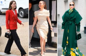 Esta marca de bolsas é um sucesso entre a realeza e a realeza de Hollywood – e agora está com 20% de desconto Bolsa vermelha com estampa de crocodilo, detalhes dourados e alça de corrente.