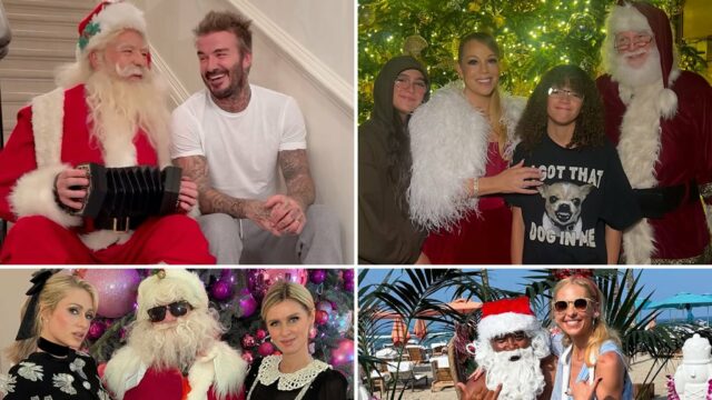 Estrelas com Papai Noel - Ho Ho Ho!