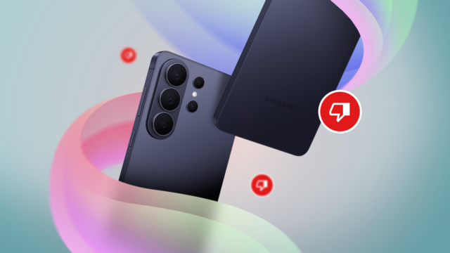 Samsung Galaxy S25+ em um dia escuro