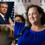 Ex-deputado Katie Porter afundando nas pesquisas para substituir o governador da Califórnia, Gavin Newsom