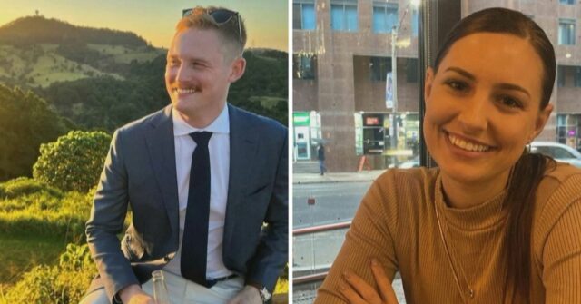 Policiais Matthew Arnold e Rachel McCrow