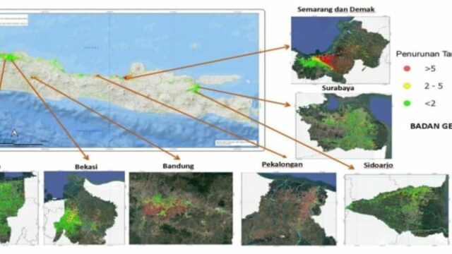 Fatores que fazem com que a ilha de Java sofra subsidência de terras, indústria massiva e exploração excessiva de águas subterrâneas
