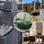 Feliz XLmas do seu corretor! Os caçadores de casas ricas agora estão sendo atraídos por presentes exagerados, como um Aston Martin de US$ 3,2 milhões e um iate de 31 pés