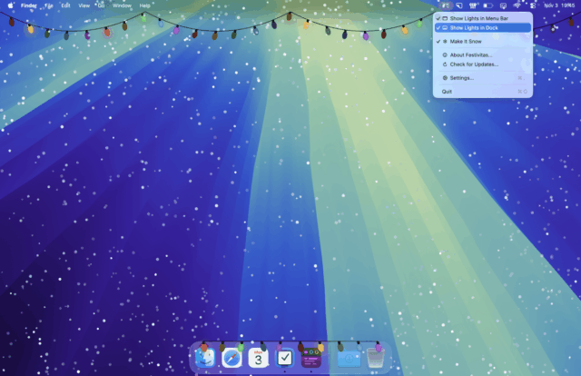 Festivitas permite que você decore seus dispositivos Apple com luzes natalinas e neve
