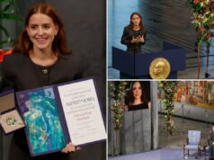 Filha de Machado recebe Prêmio Nobel da Paz na ausência do líder da oposição venezuelana Filha de Machado recebe Prêmio Nobel da Paz na ausência do líder da oposição venezuelana