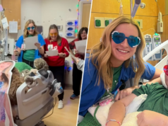 Funcionários do hospital levam um Swiftie de 12 anos a um estado de choque: ‘Eu chorei e ri’ Henry Hinson e Maddy Rodriguez, especialista certificada em vida infantil de Henry.