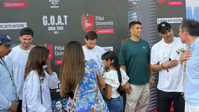 GOAT India Tour: Harbhajan Singh expressa alegria após conhecer Lionel GOAT India Tour: Harbhajan Singh expressa alegria após conhecer Lionel Messi