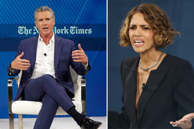 Gavin Newsom se encolhe diante do golpe de Halle Berry sobre a 'desvalorização' das mulheres na cúpula do NYT: 'Apenas conectado com seu empresário'
