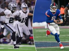 Gigantes enfrentando momento de déjà vu com conversa preliminar no centro do confronto da semana 17 O quarterback Jaxson Dart nº 6 do New York Giants é forçado a sair do bolso e corre a bola durante o quarto período do jogo Giants e Washington Commanders em East Rutherford, NJ.