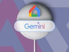 Google turbina implementação de acesso antecipado do Gemini for Home Logotipo do Google Home brilhando no centro de um fundo abstrato vermelho e azul