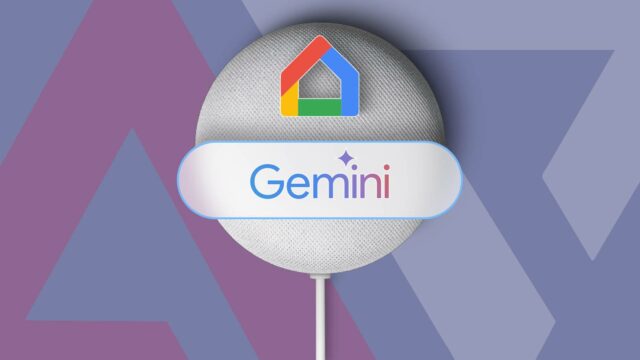 Google turbina implementação de acesso antecipado do Gemini for Home Logotipo do Google Home brilhando no centro de um fundo abstrato vermelho e azul