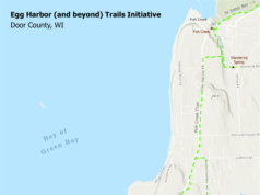 Grupo busca opinião pública para plano diretor na rede de trilhas do condado de Door Door County Trails está coletando informações para um Plano Diretor Estratégico, e o público é convidado a participar por meio de uma pesquisa on-line ou de reuniões de divulgação comunitária. O grupo está trabalhando em uma iniciativa para criar uma rede de trilhas conectadas para pedestres e ciclistas em todo o condado, conforme proposto pela Egg Harbor (and Beyond) Trails Initiative neste mapa de 2024 para possíveis 18 milhas de trilhas de Egg Harbor a Fish Creek.