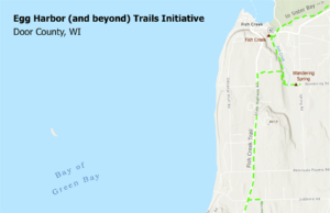 Grupo busca opinião pública para plano diretor na rede de trilhas do condado de Door Door County Trails está coletando informações para um Plano Diretor Estratégico, e o público é convidado a participar por meio de uma pesquisa on-line ou de reuniões de divulgação comunitária. O grupo está trabalhando em uma iniciativa para criar uma rede de trilhas conectadas para pedestres e ciclistas em todo o condado, conforme proposto pela Egg Harbor (and Beyond) Trails Initiative neste mapa de 2024 para possíveis 18 milhas de trilhas de Egg Harbor a Fish Creek.