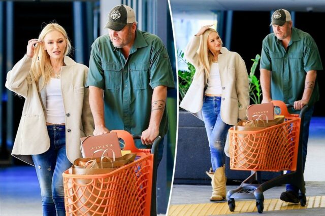 Gwen Stefani e Blake Shelton encerraram rumores de separação com Gwen Stefani e Blake Shelton encerraram rumores de separação com saídas de compras