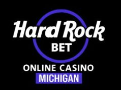 Hard Rock Bet lança apostas esportivas e cassino online em Michigan Logotipo do Hard Rock Bet em fundo preto. Hard Rock Bet lança apostas esportivas e cassino online em Michigan