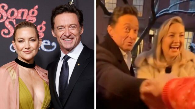 Hugh Jackman e Kate Hudson surpreendem a família com o conto de Natal de 'Sweet Caroline' | Vídeo
