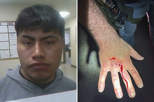 Imigrante ilegal morde oficial do ICE e tira sangue enquanto Imigrante ilegal morde oficial do ICE e tira sangue enquanto resiste à prisão na Louisiana: DHS
