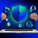 Incogni pode limpar seu SSN e outros dados confidenciais da web | Gráfico promocional mostrando um escudo na tela do MacBook Pro