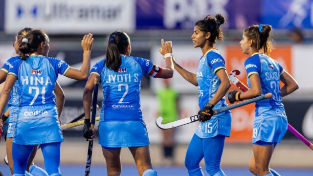 Índia vence País de Gales por 3 a 1 nos Índia vence País de Gales por 3 a 1 nos playoffs da Copa do Mundo Feminina Júnior da FIH de 2025